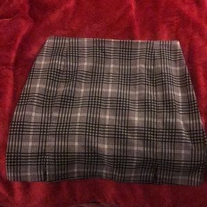 Fall eyeshadow plaid short bodycon skirt